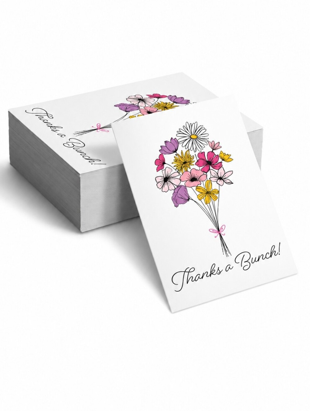 20ct, 6x4 "THANKS A BUNCH" INSERT THANK YOU CARDS